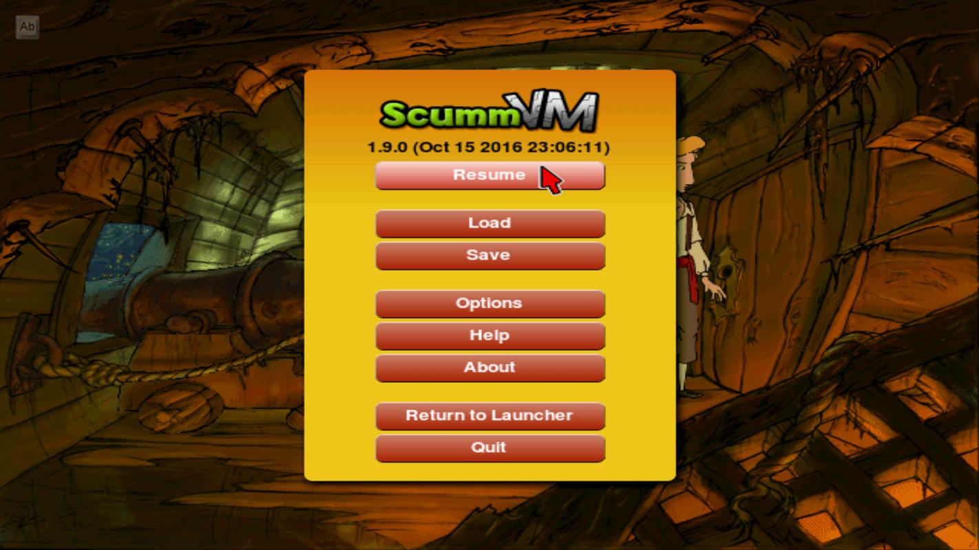 scummvm game shortcut